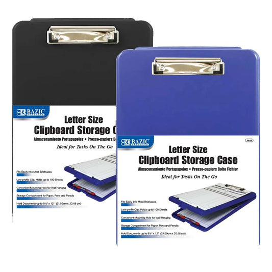 Clipboard Storage Case, Snap-Close - Assorted