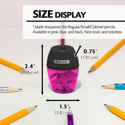 Single Hole Pencil Sharpeners with Receptacle