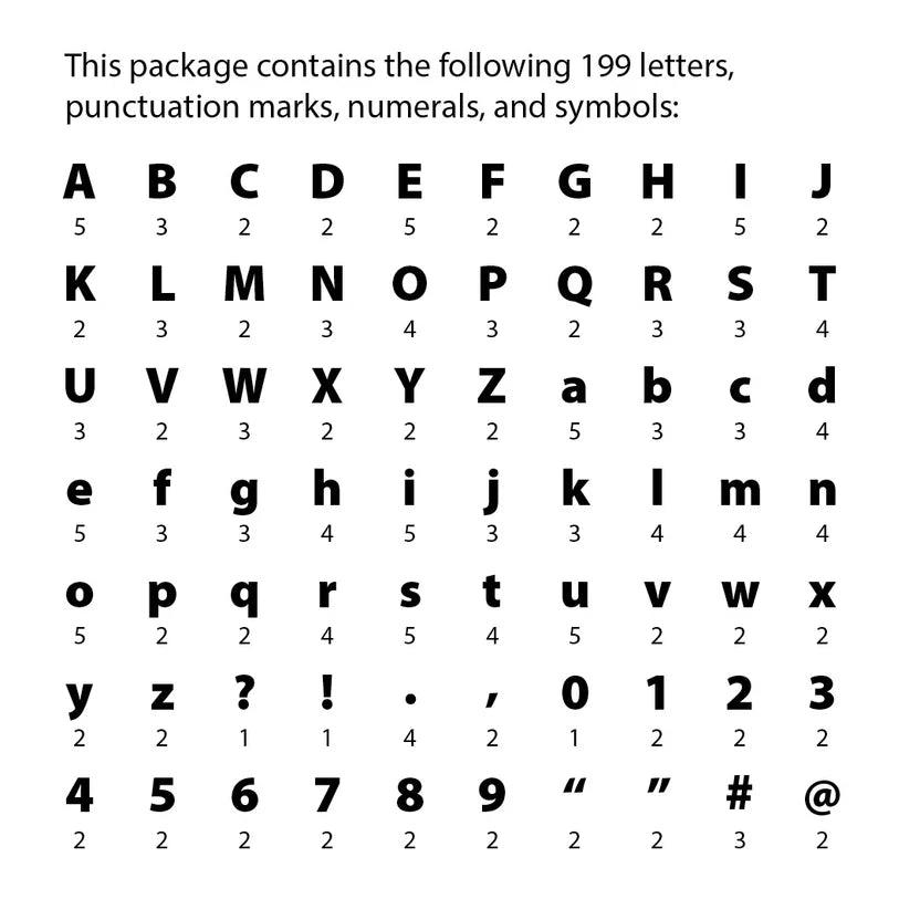Bold Black Designer Letters