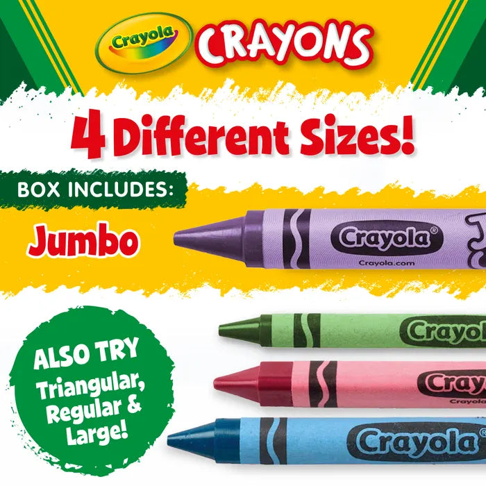 Crayola Jumbo Crayons, Assorted Colors, Set of 8