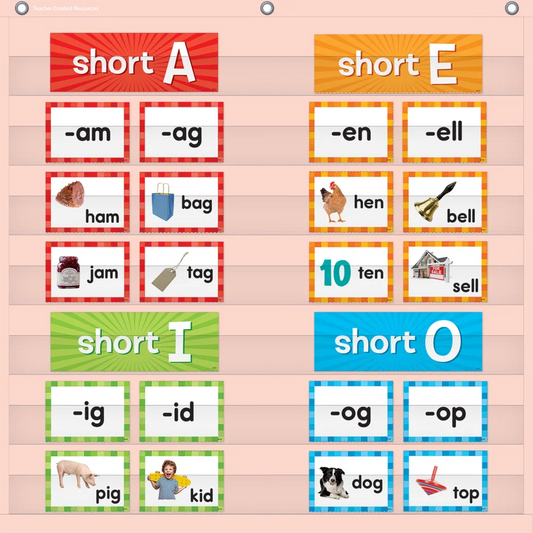 Blush 7 Pocket Chart