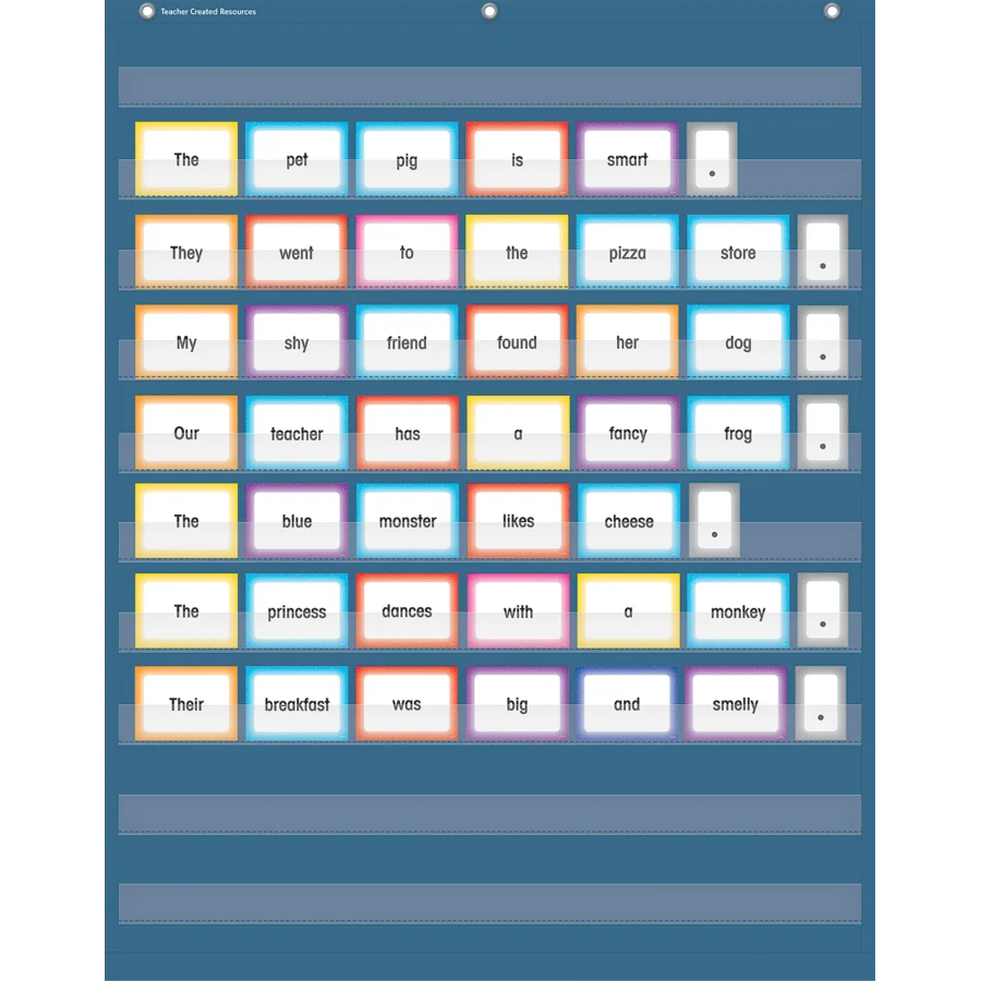 Slate Blue 10 Pocket Chart
