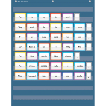 Slate Blue 10 Pocket Chart