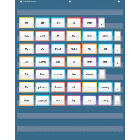 Slate Blue 10 Pocket Chart