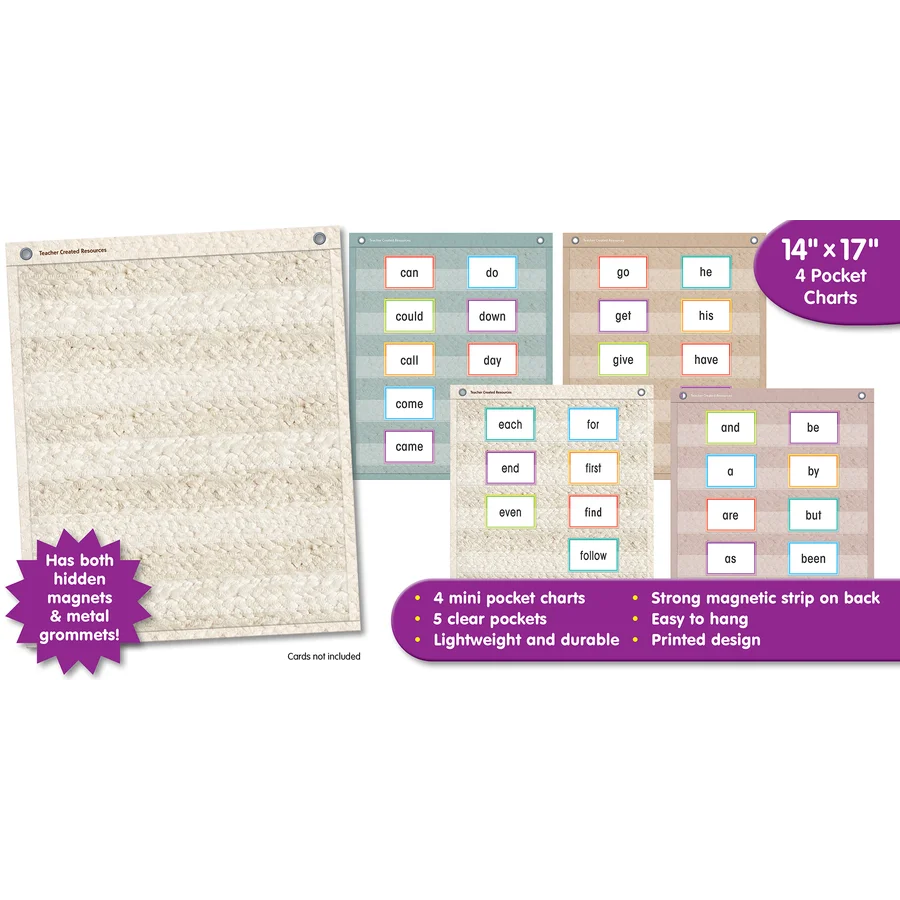 Woven Magnetic Mini Pocket Charts