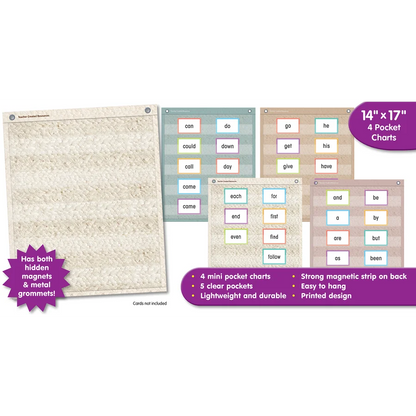 Woven Magnetic Mini Pocket Charts