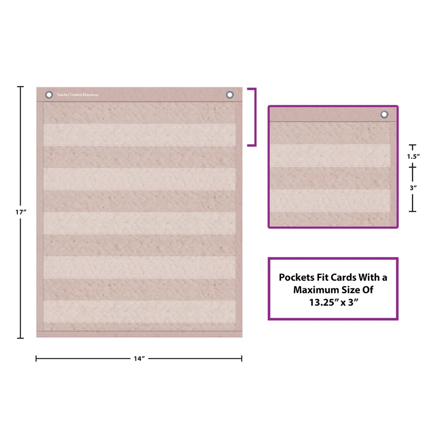 Woven Magnetic Mini Pocket Charts