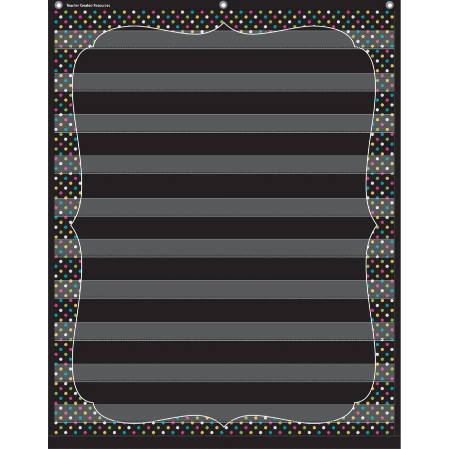 Chalkboard Brights 10 Pocket Chart