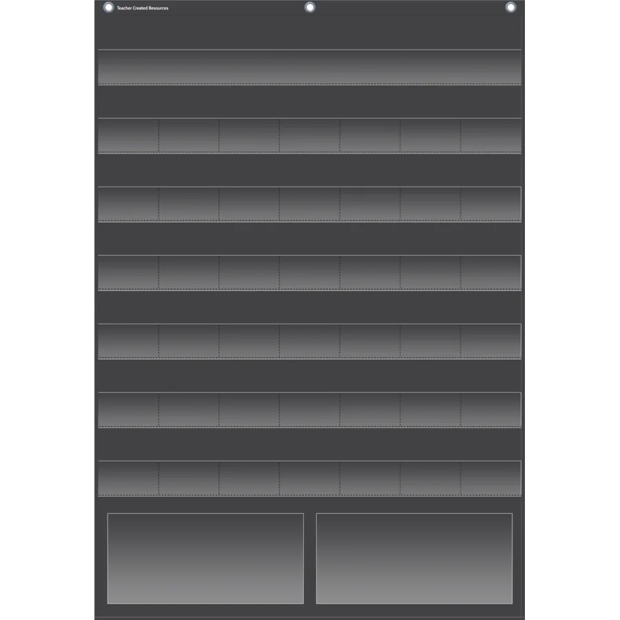 Black Calendar Pocket Chart