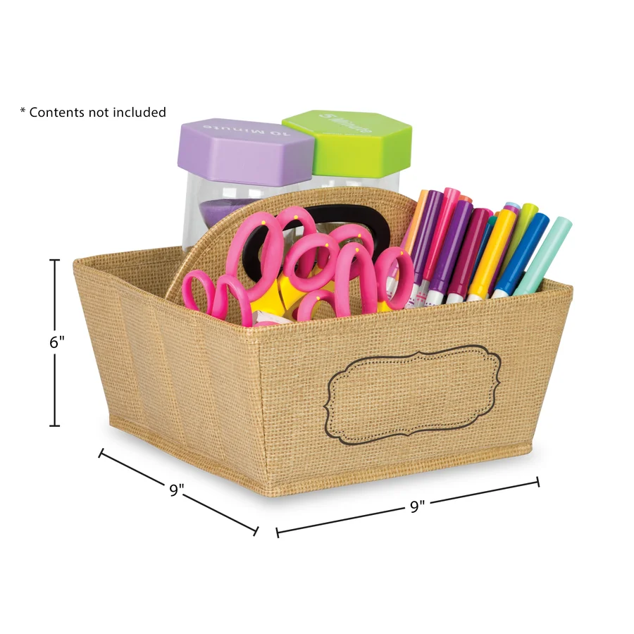 Burlap Storage Caddy