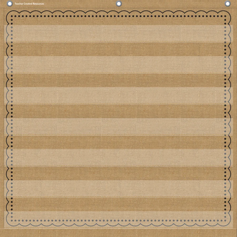 Burlap 7 Pocket Chart