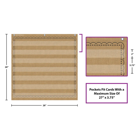 Burlap 7 Pocket Chart