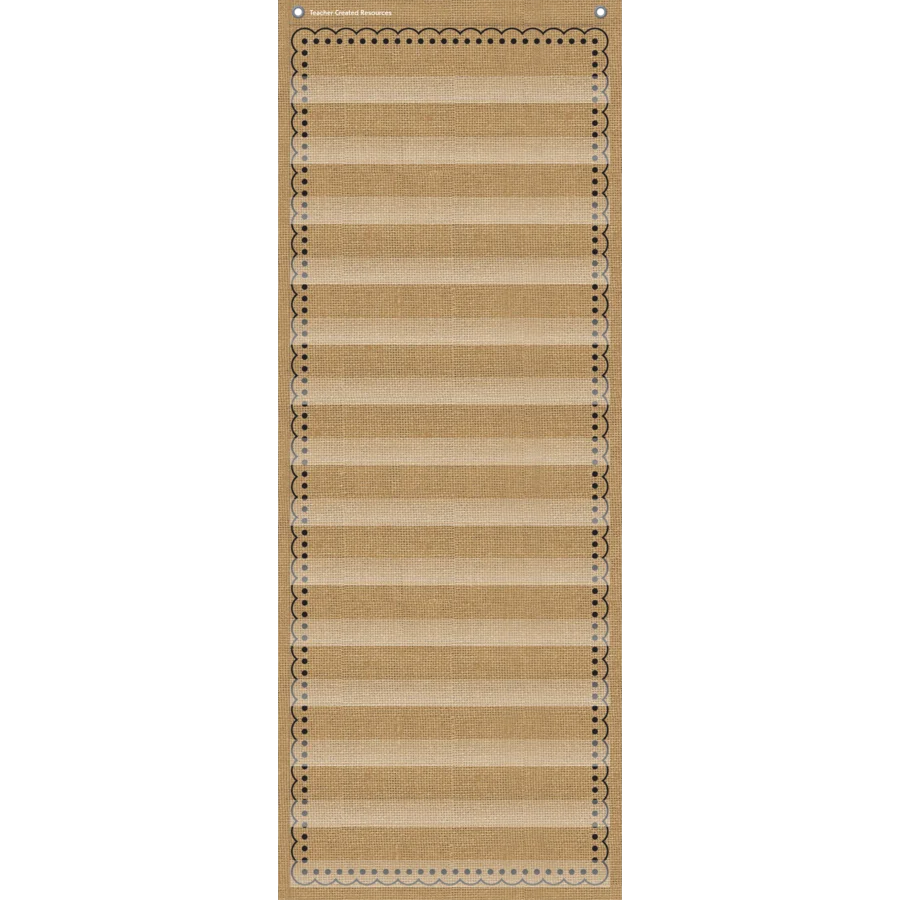 Burlap 14 Pocket Chart