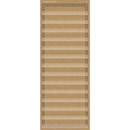 Burlap 14 Pocket Chart