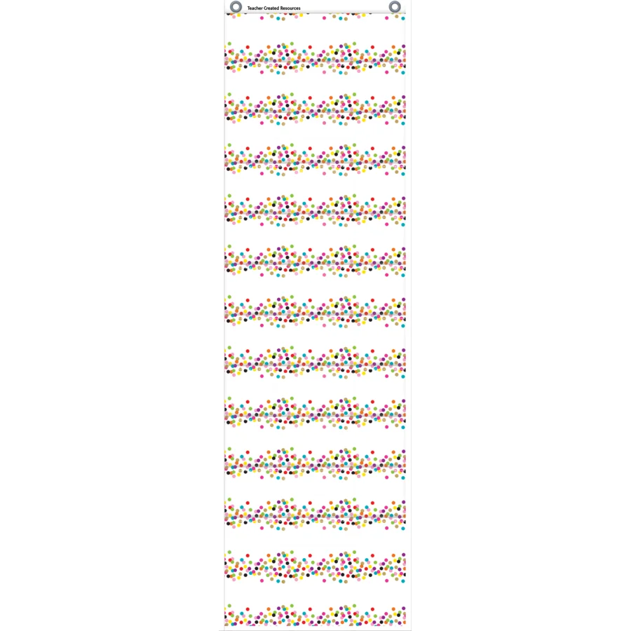 Confetti 10 Pocket File Storage Pocket Chart