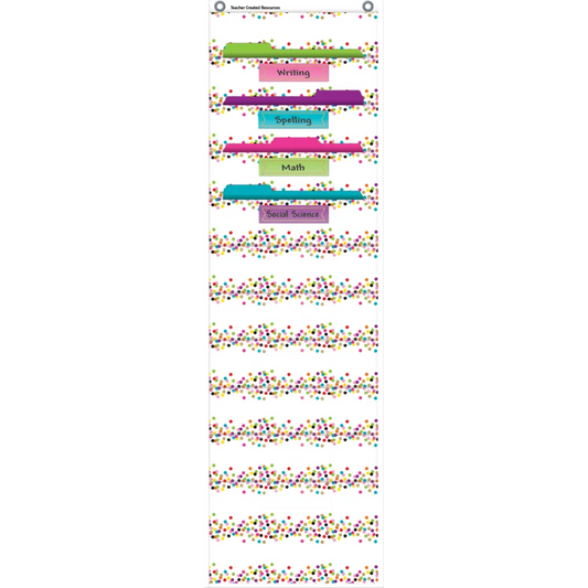 Confetti 10 Pocket File Storage Pocket Chart