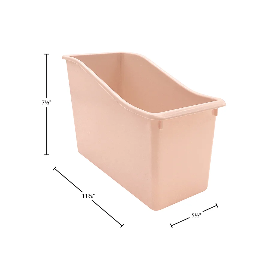 Plastic Book Bin - Blush