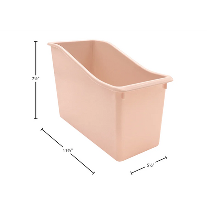 Plastic Book Bin - Blush