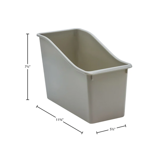 Plastic Book Bin - Gray