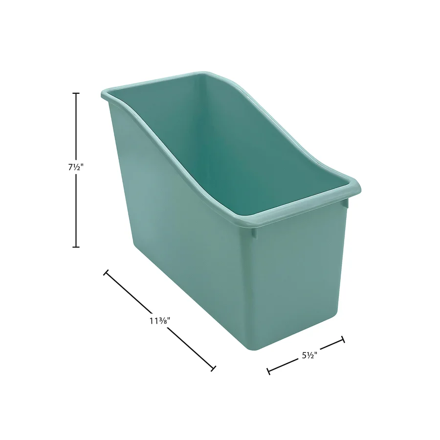 Plastic Book Bin - Calming Blue