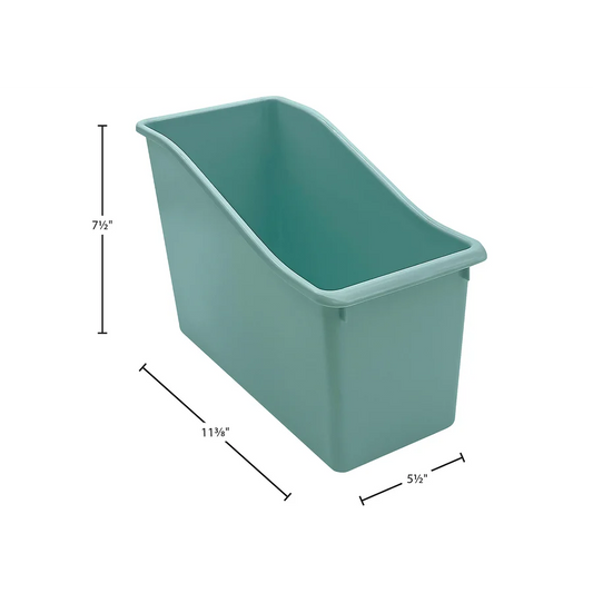 Plastic Book Bin - Calming Blue