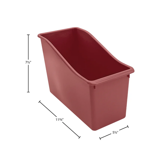 Plastic Book Bin - Deep Rose
