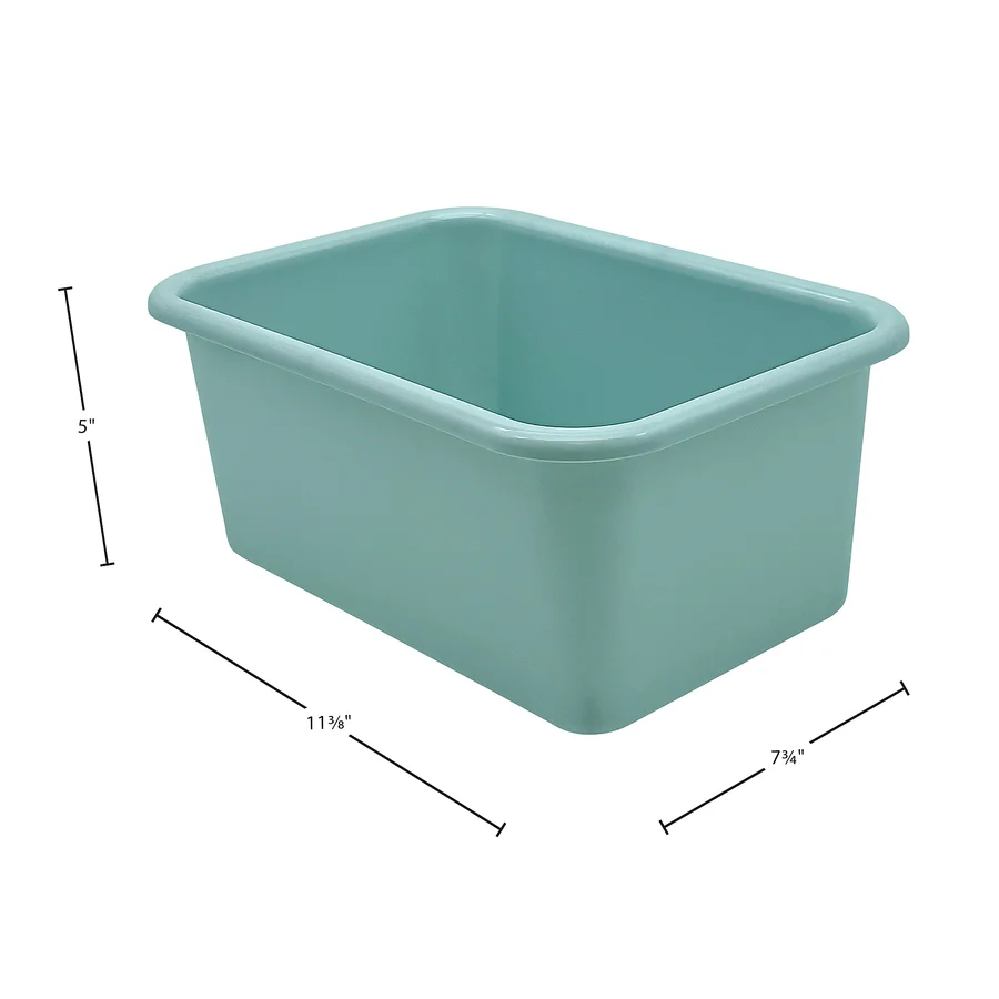 Small Plastic Storage Bin - Calming Blue