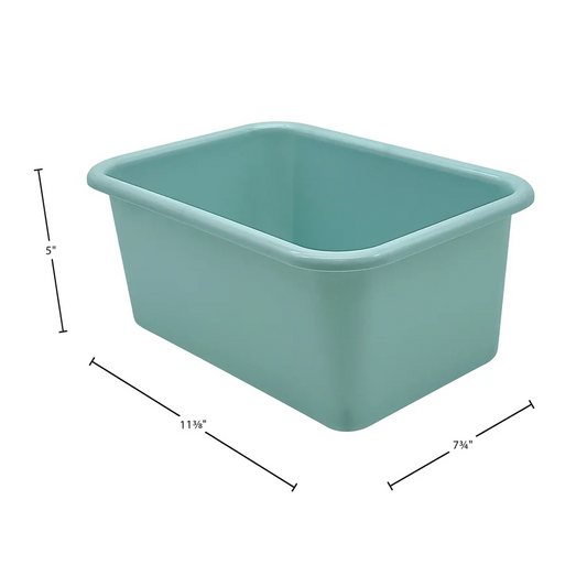 Small Plastic Storage Bin - Calming Blue