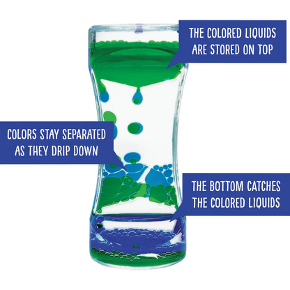 Green & Blue Liquid Motion Bubbler