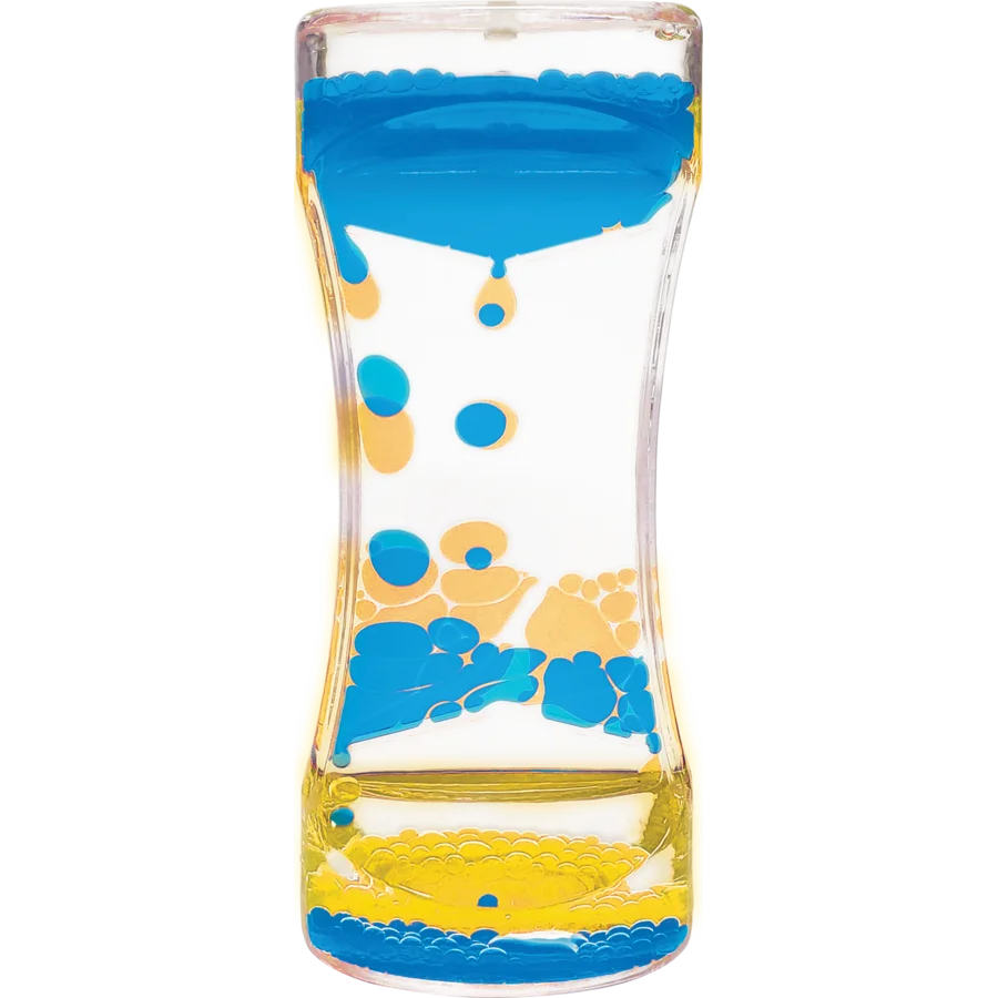 Blue & Yellow Liquid Motion Bubbler