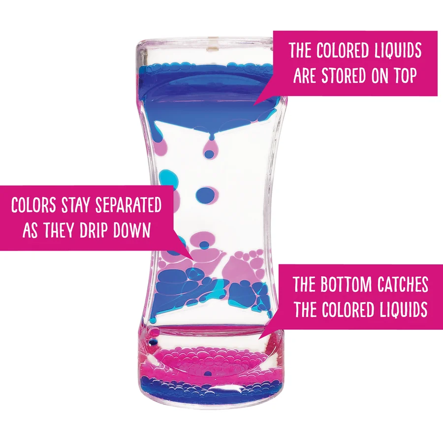 Blue & Pink Liquid Motion Bubbler