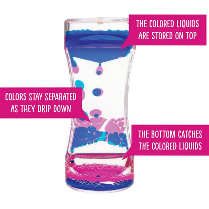 Blue & Pink Liquid Motion Bubbler
