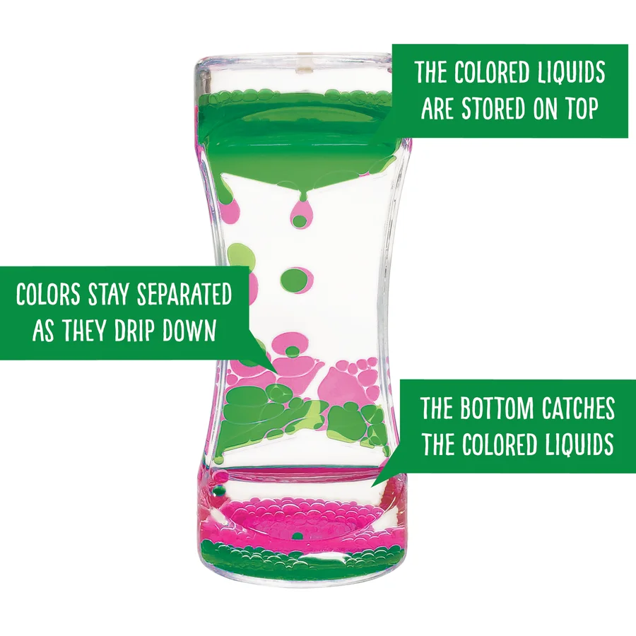 Pink & Green Liquid Motion Bubbler