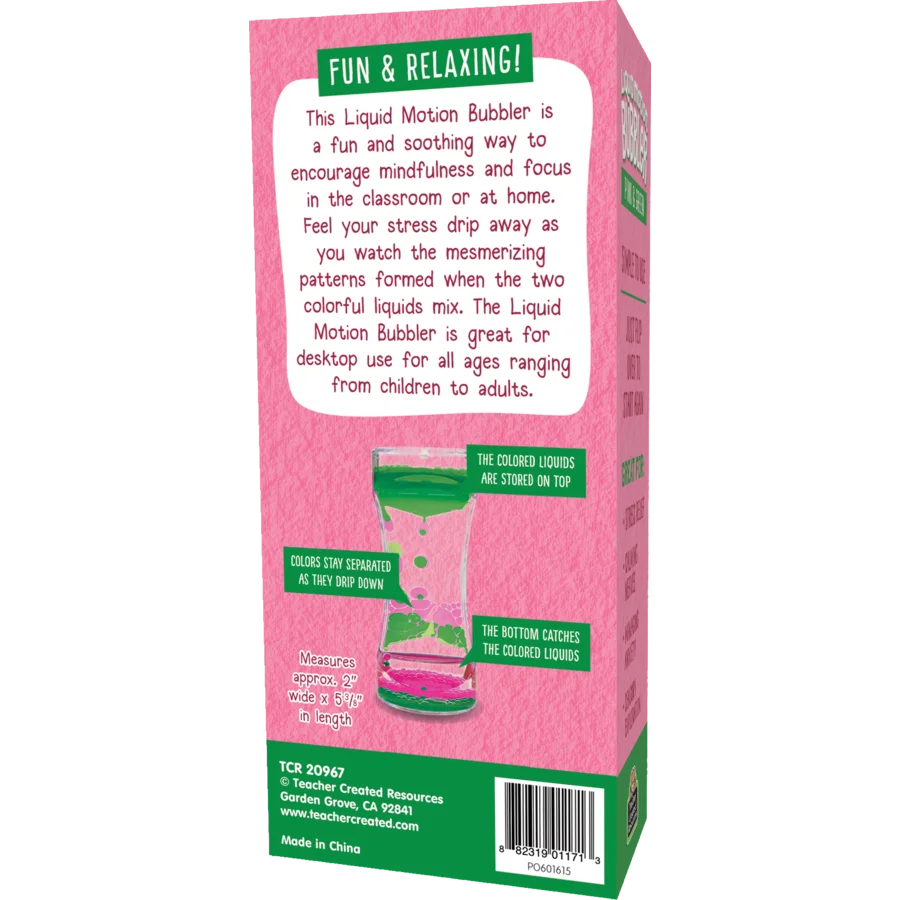 Pink & Green Liquid Motion Bubbler