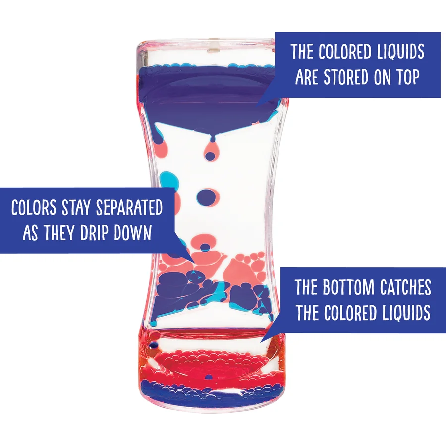 Red & Blue Liquid Motion Bubbler