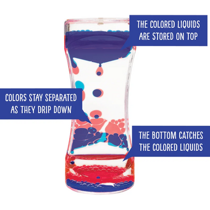 Red & Blue Liquid Motion Bubbler