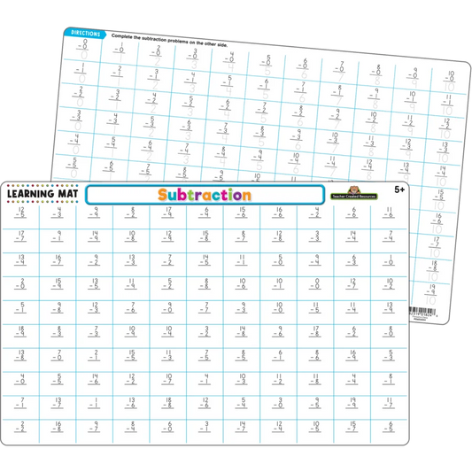 Subtraction Learning Mat