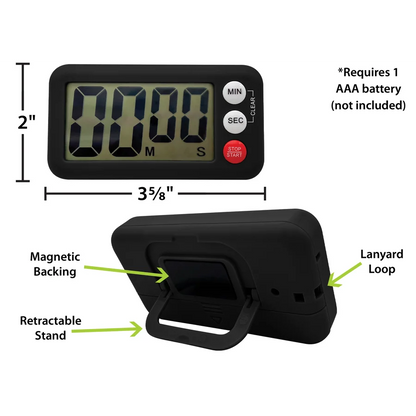 Black Magnetic Digital Classroom Timer