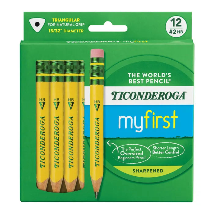 My First Ticonderoga Short Yellow Pencils 12ct