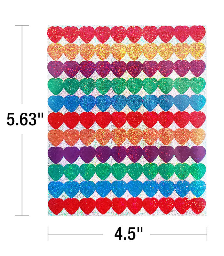 Hearts, Multicolor Chart Seals