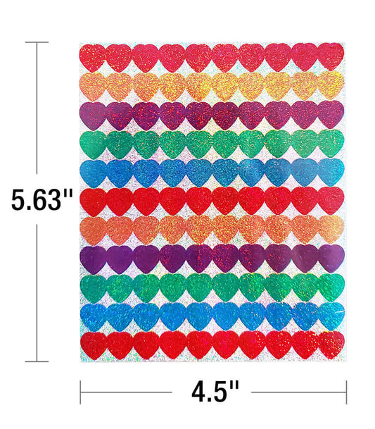 Hearts, Multicolor Chart Seals