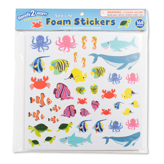 READY 2 LEARN Foam Stickers - Sea Life