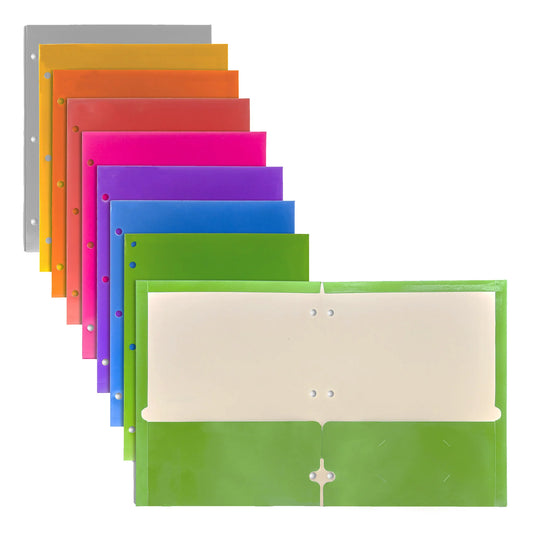 Metallic Laminated Paper 2-Pocket Folder - Assorted - Each