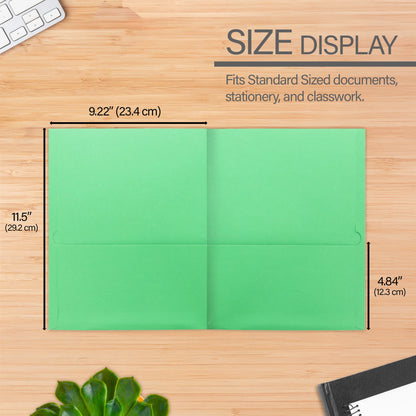 Premium Green Paper 2-Pocket Folder