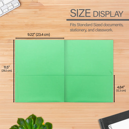 Premium Green Paper 2-Pocket Folder