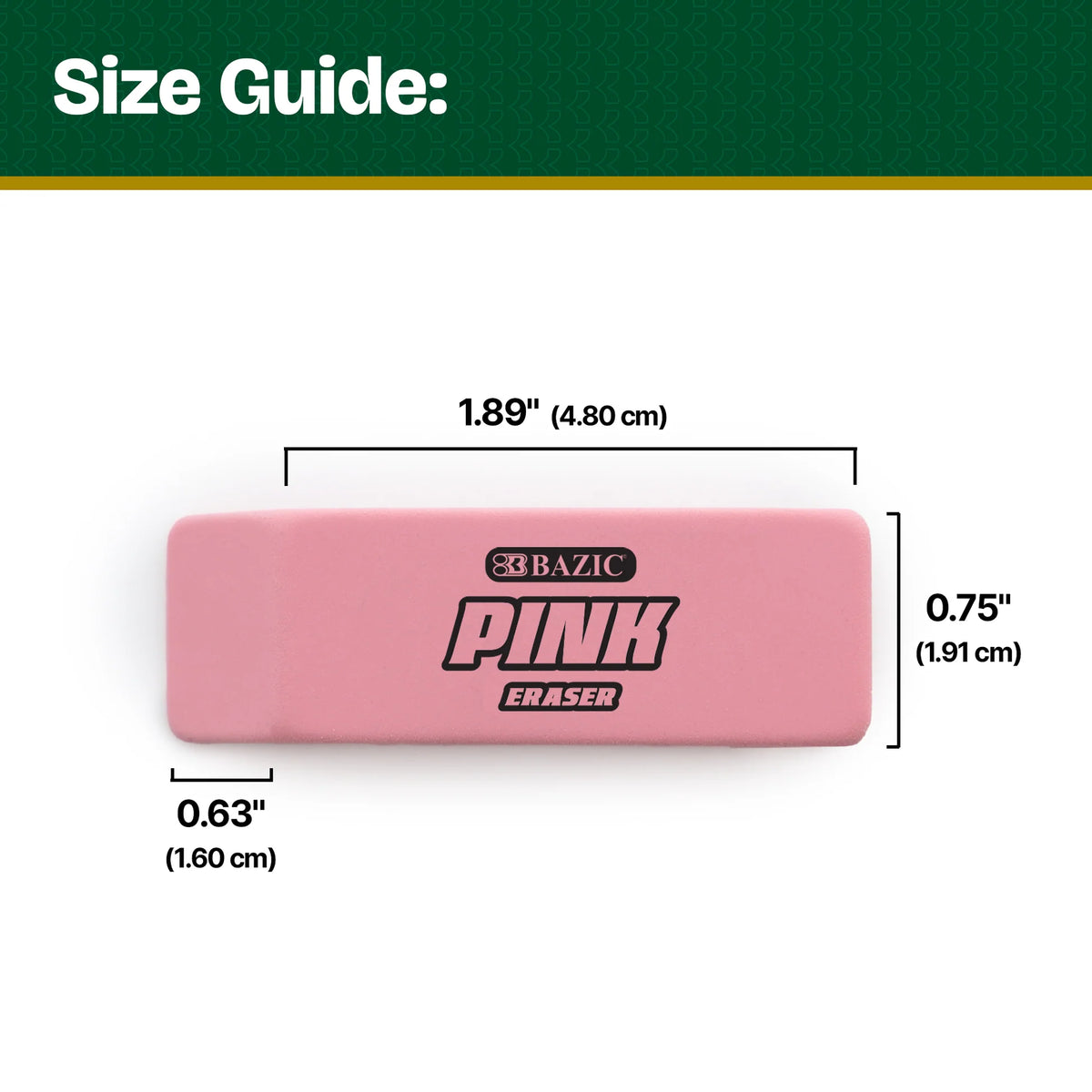 Pink Bevel Block Erasers