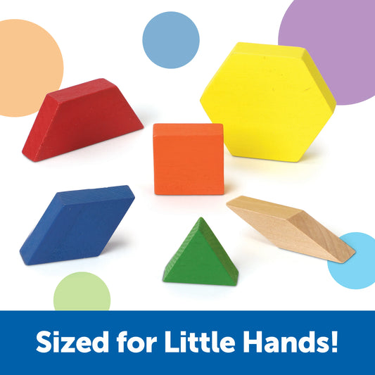Wooden Pattern Blocks - 1 cm, Set of 250