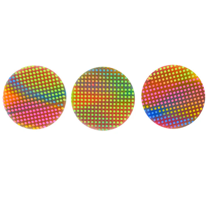 Silicone Zen Dots, Neon, Textured Fidget Strips, 3 Pack