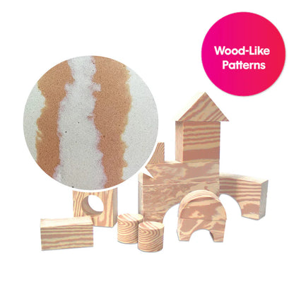 Wood-Like Edu-Blocks, 1 3/8''