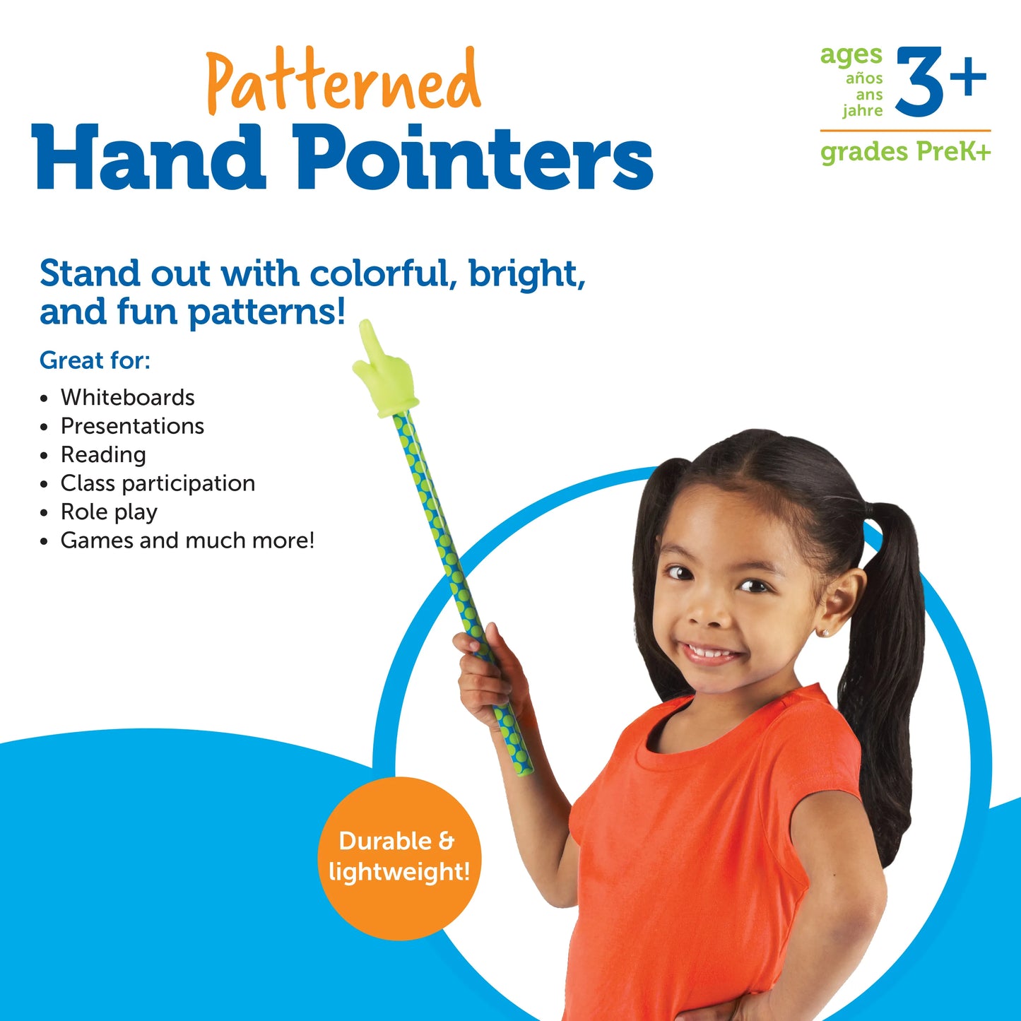 15" Patterned Hand Pointers, Set of 3